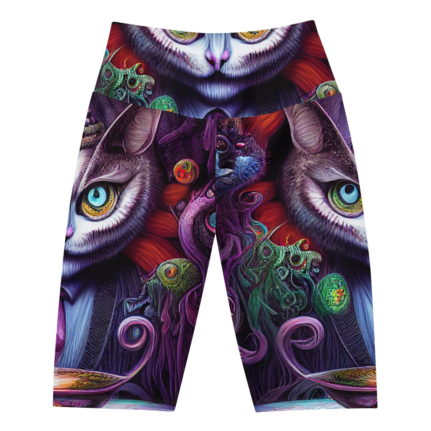 Cheshire Cat in Wonderland 1.0 Biker Shorts