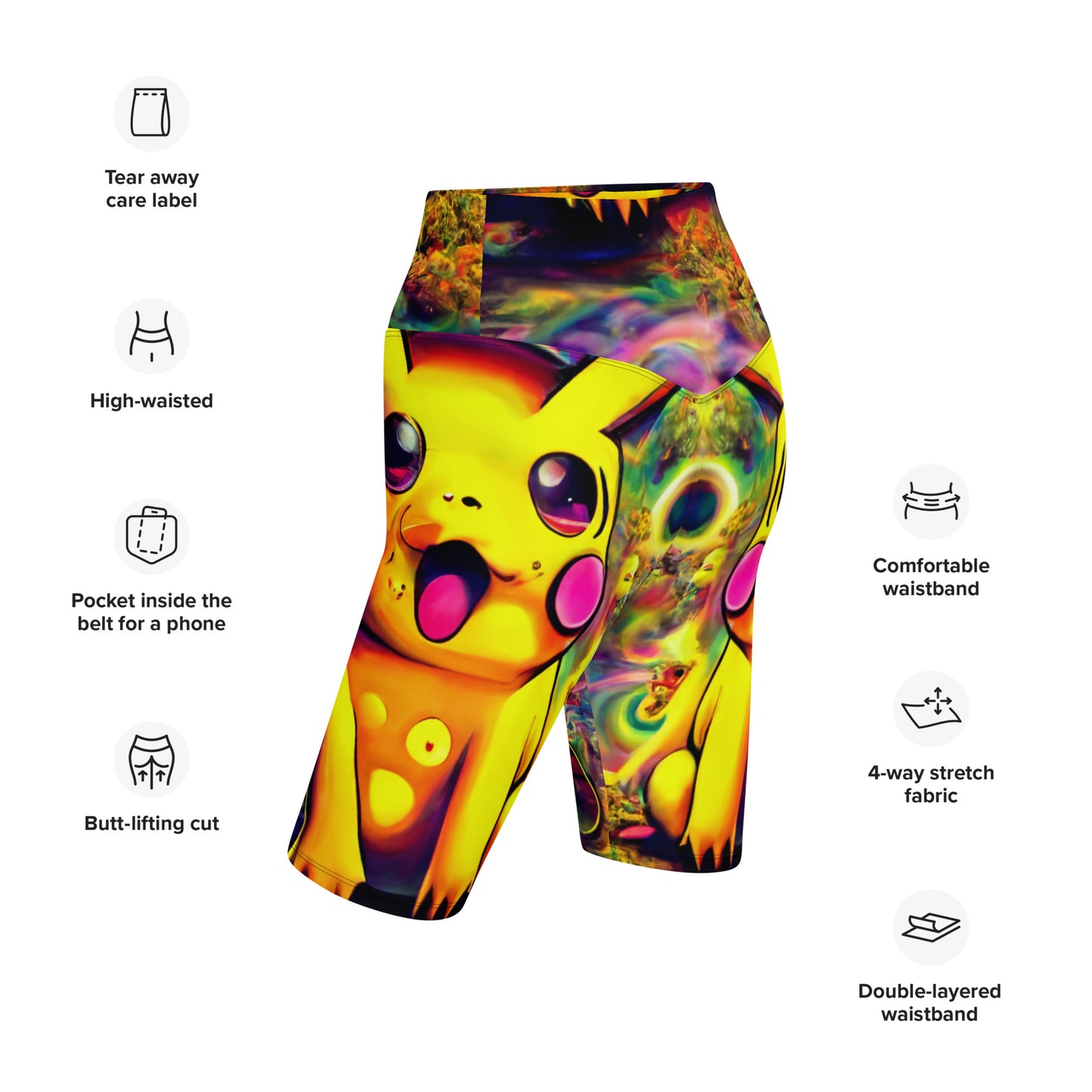 Pikachu Trip 1.0 Biker Shorts