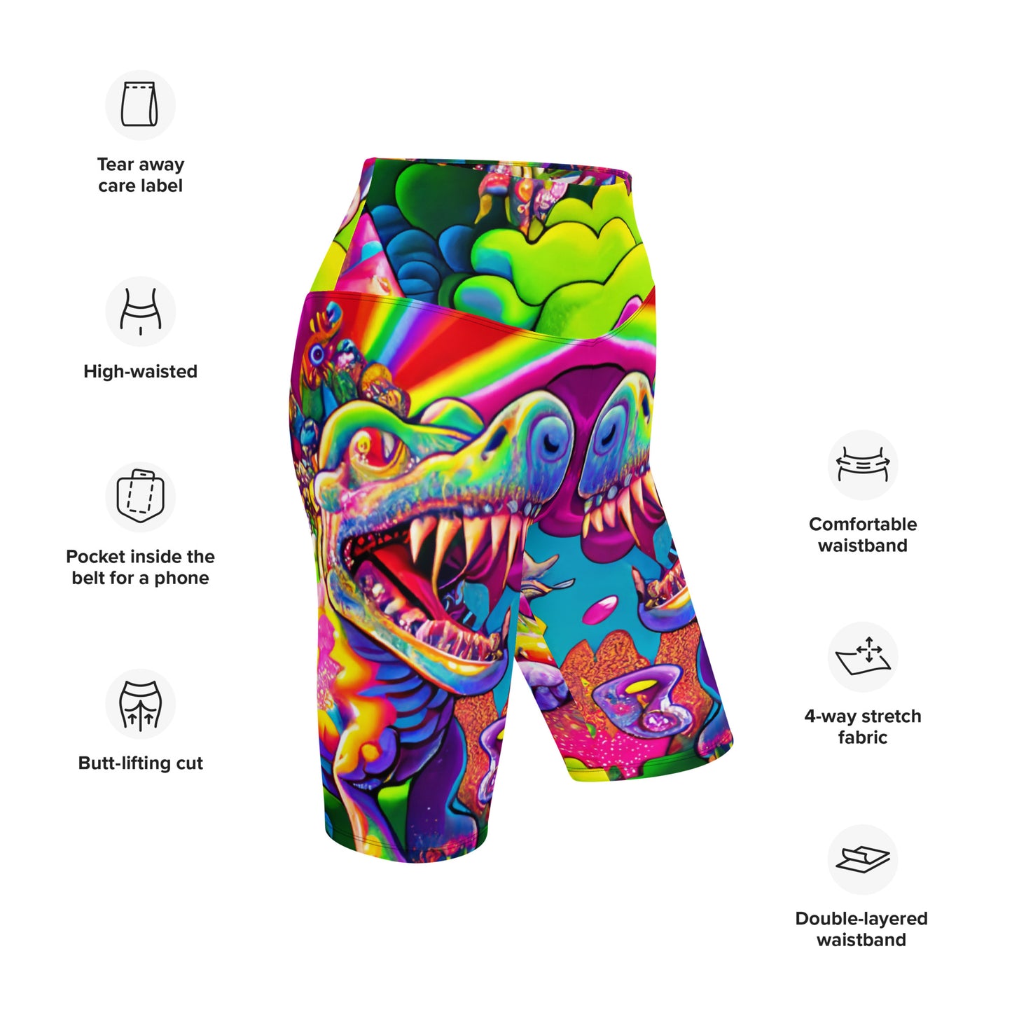 Dino Trip 1.0 Biker Shorts