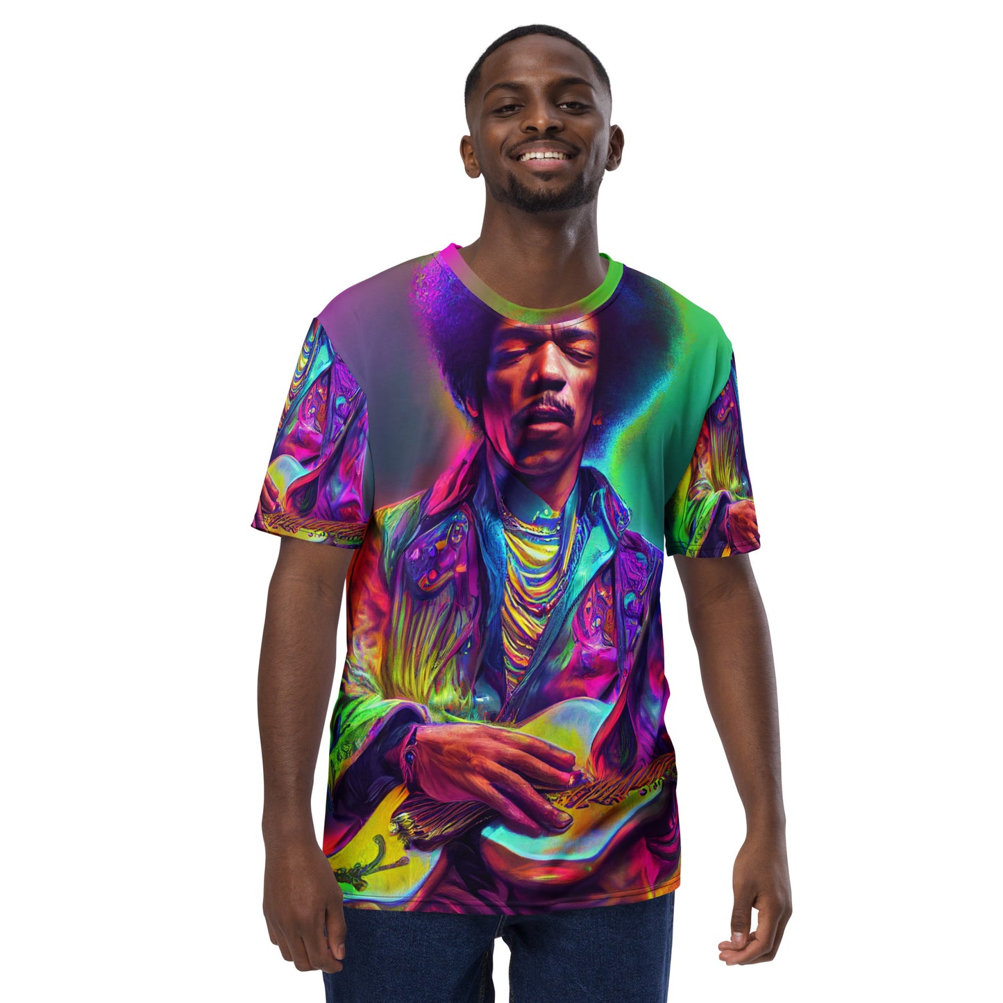 Jimi Hendrix Neon 1.0 Men's T-Shirt