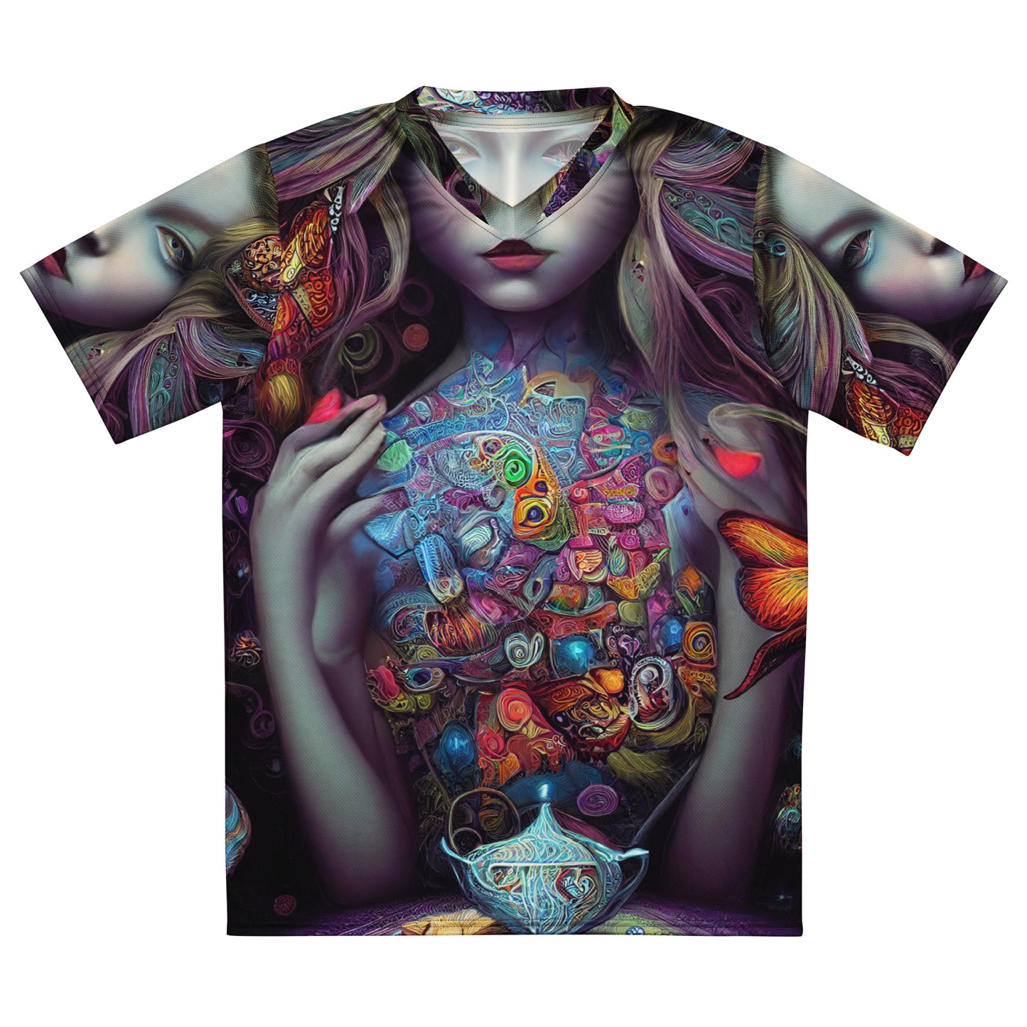 Alice in Wonderland Trippy 1.0 Recycled unisex sports jersey