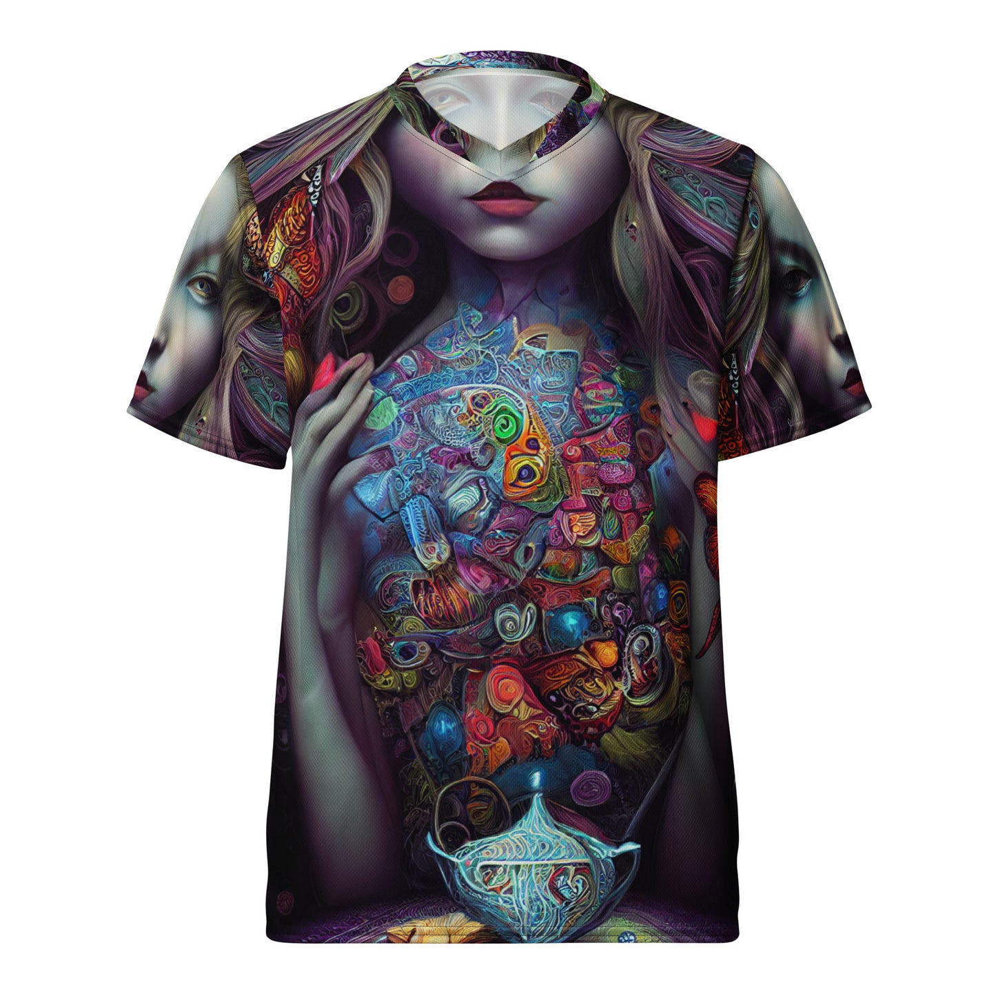 Alice in Wonderland Trippy 1.0 Recycled unisex sports jersey