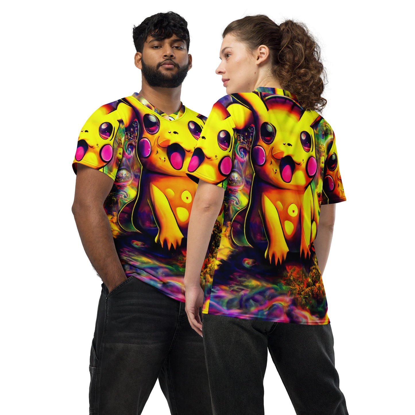 Pikachu Trip 1.0 Recycled unisex sports jersey