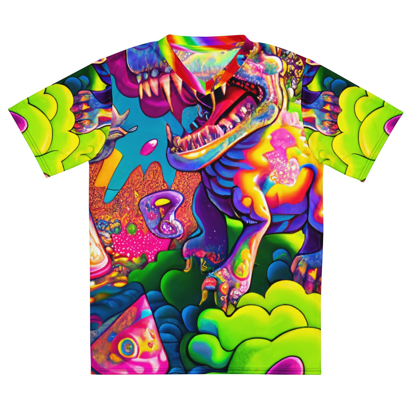 Dino Trip 1.0 Recycled unisex sports jersey