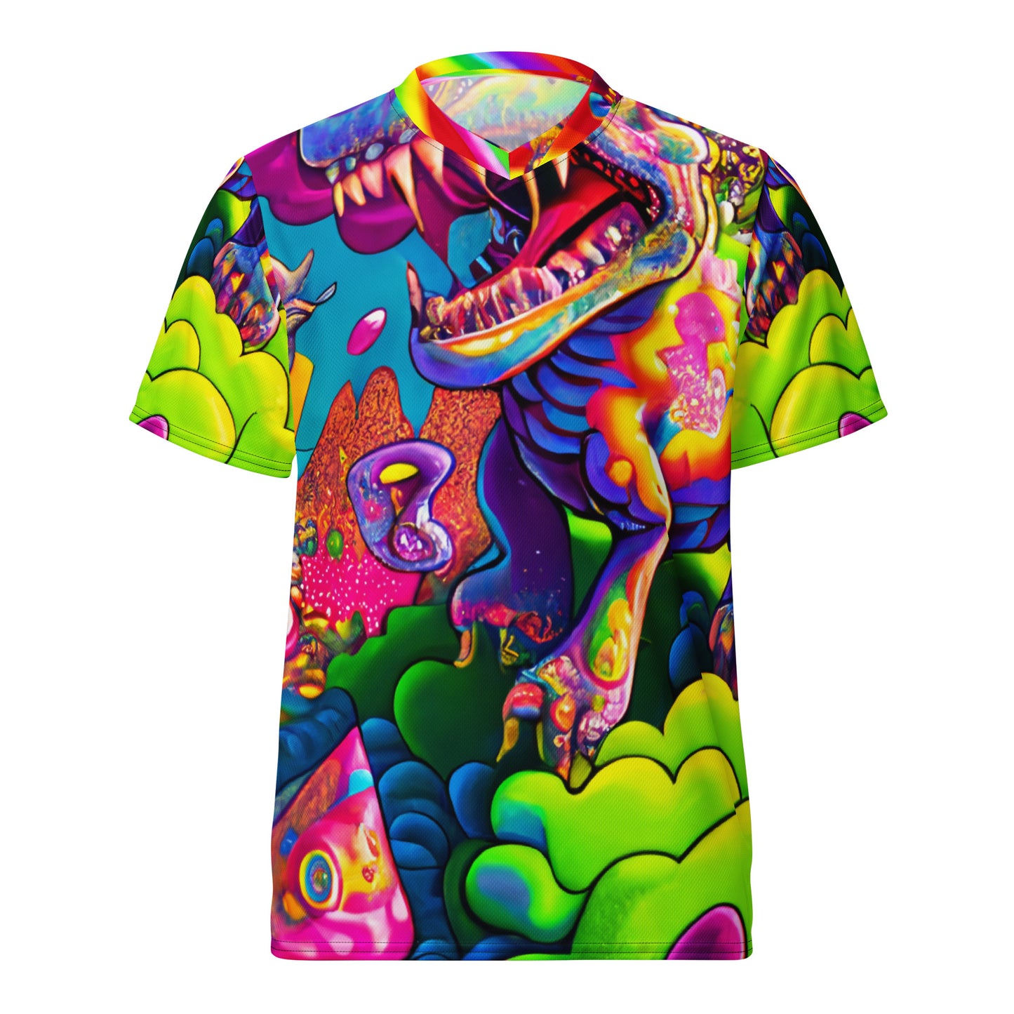 Dino Trip 1.0 Recycled unisex sports jersey