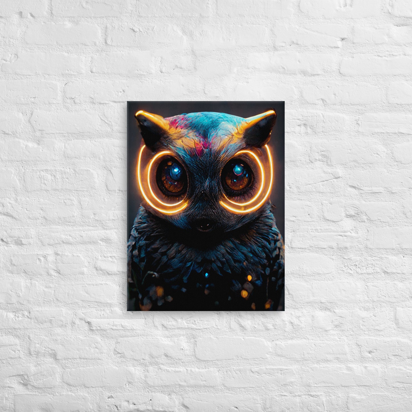 Electro owl 1.0 Canvas Wall Art