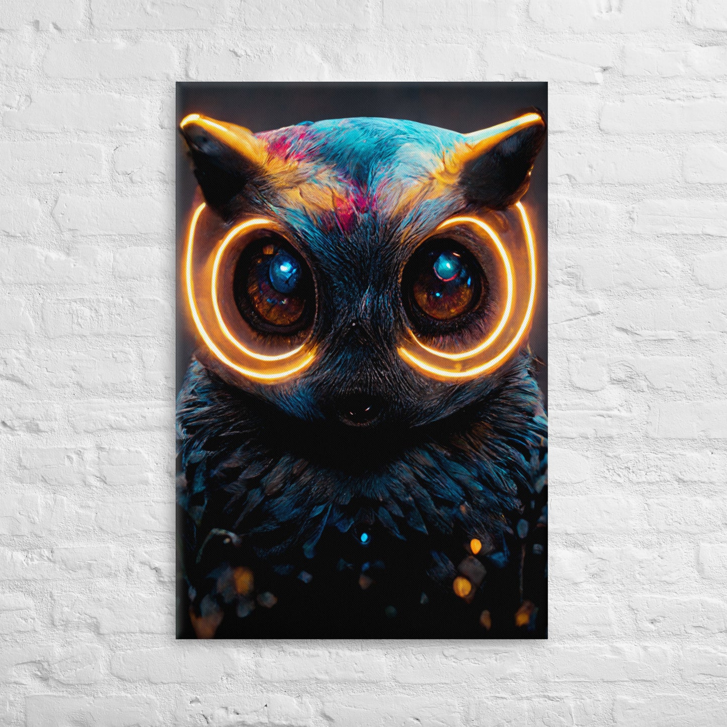 Electro owl 1.0 Canvas Wall Art