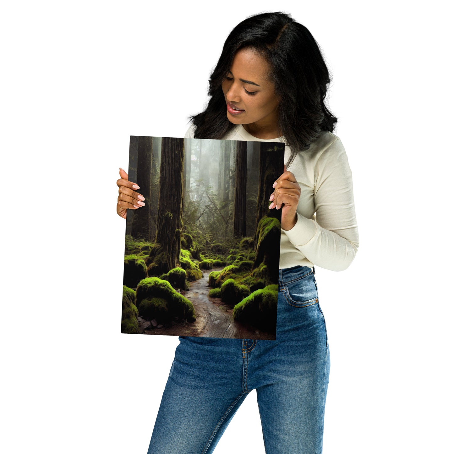 Mossy Redwood Forest 1.0 Metal Print Wall Art