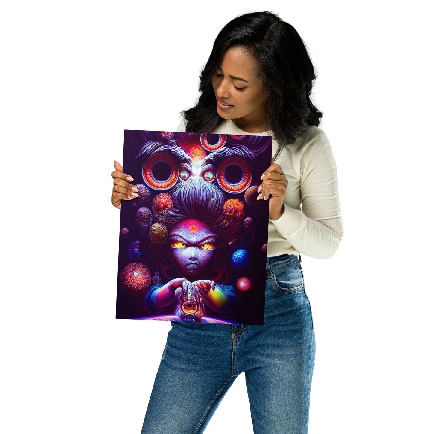Super Saiyan in Wonderland 1.0 Metal prints