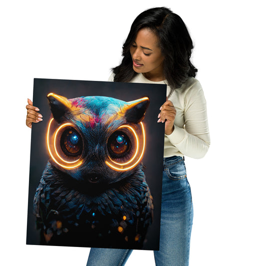 Electro owl 1.0 Metal Print Wall Art