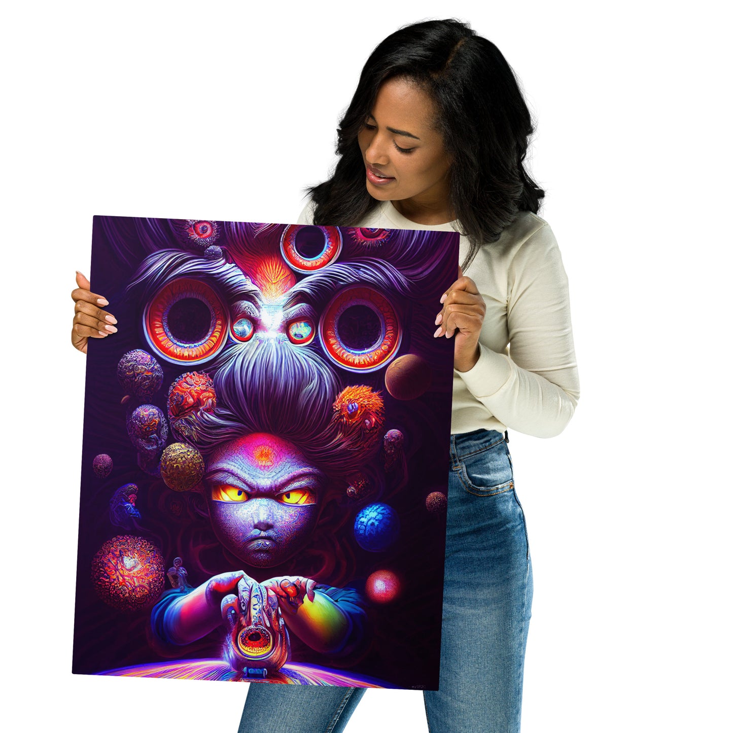 Super Saiyan in Wonderland 1.0 Metal prints