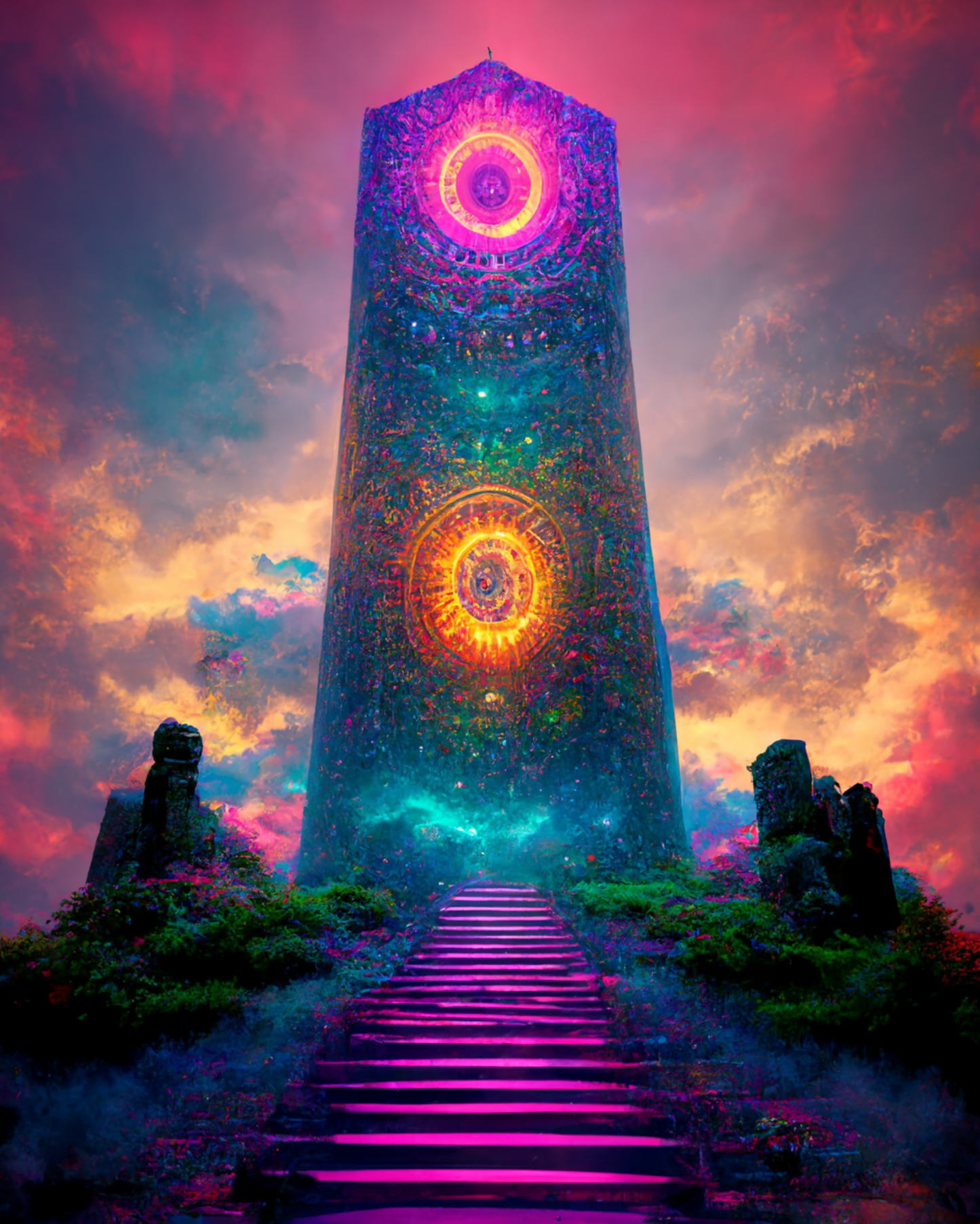 Tower of dreams 1.1 Metal print wall art