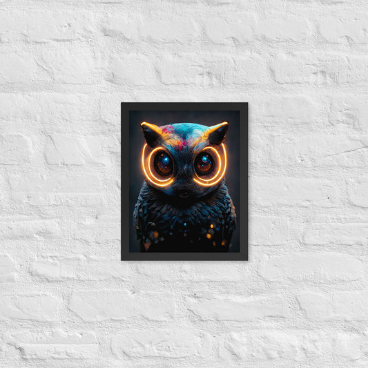 Electro Owl 1.0 Framed Photo Paper Poster
