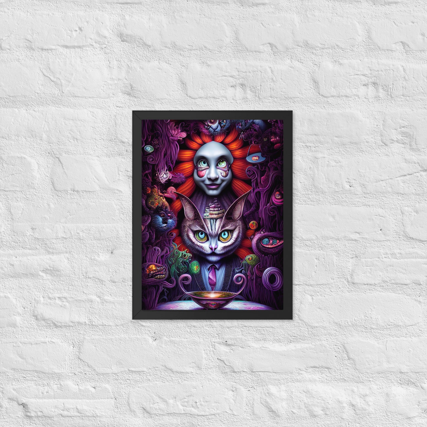 Cheshire Cat in Wonderland 1.0 Framed photo paper poster
