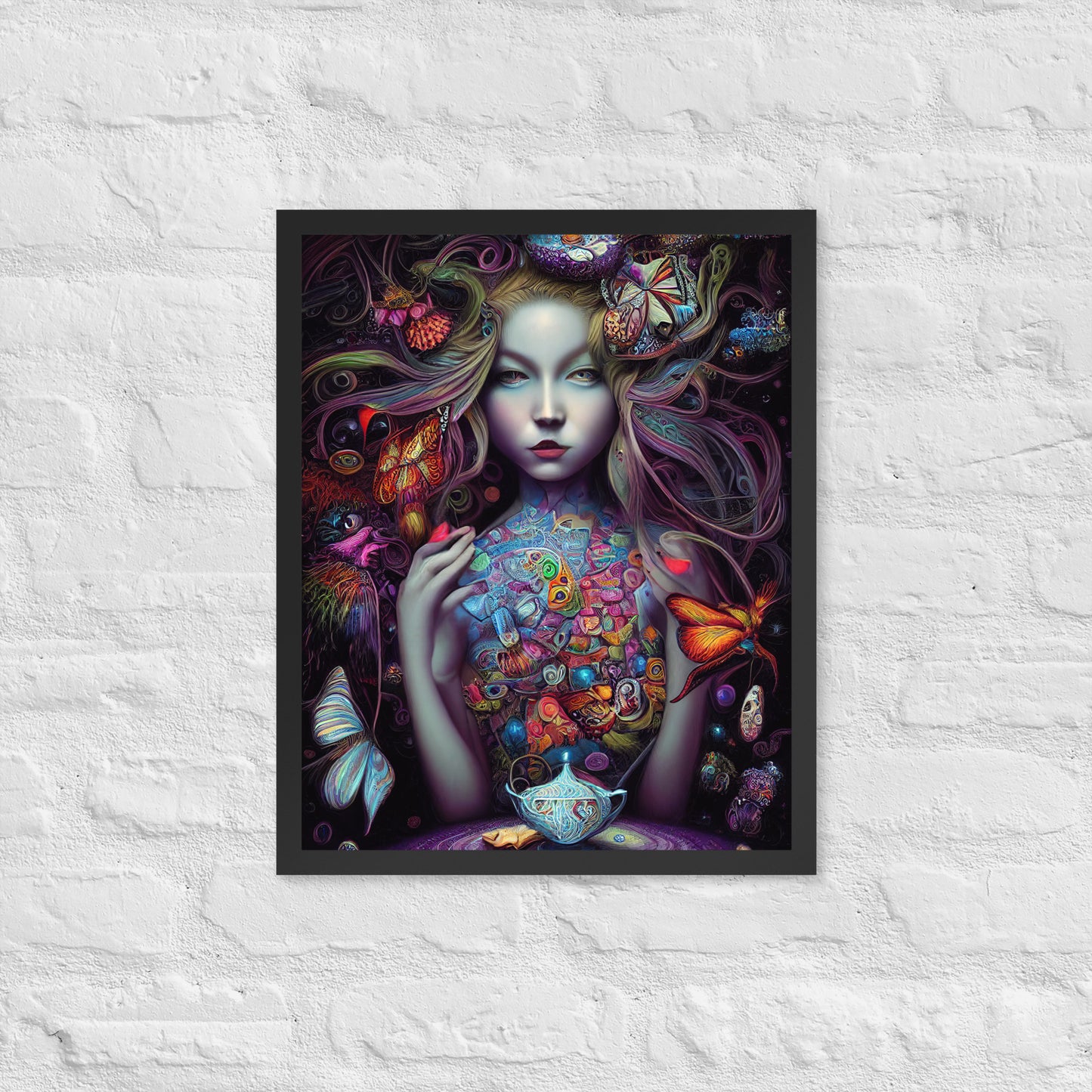 Alice in Wonderland Trippy 1.0 Framed photo paper poster