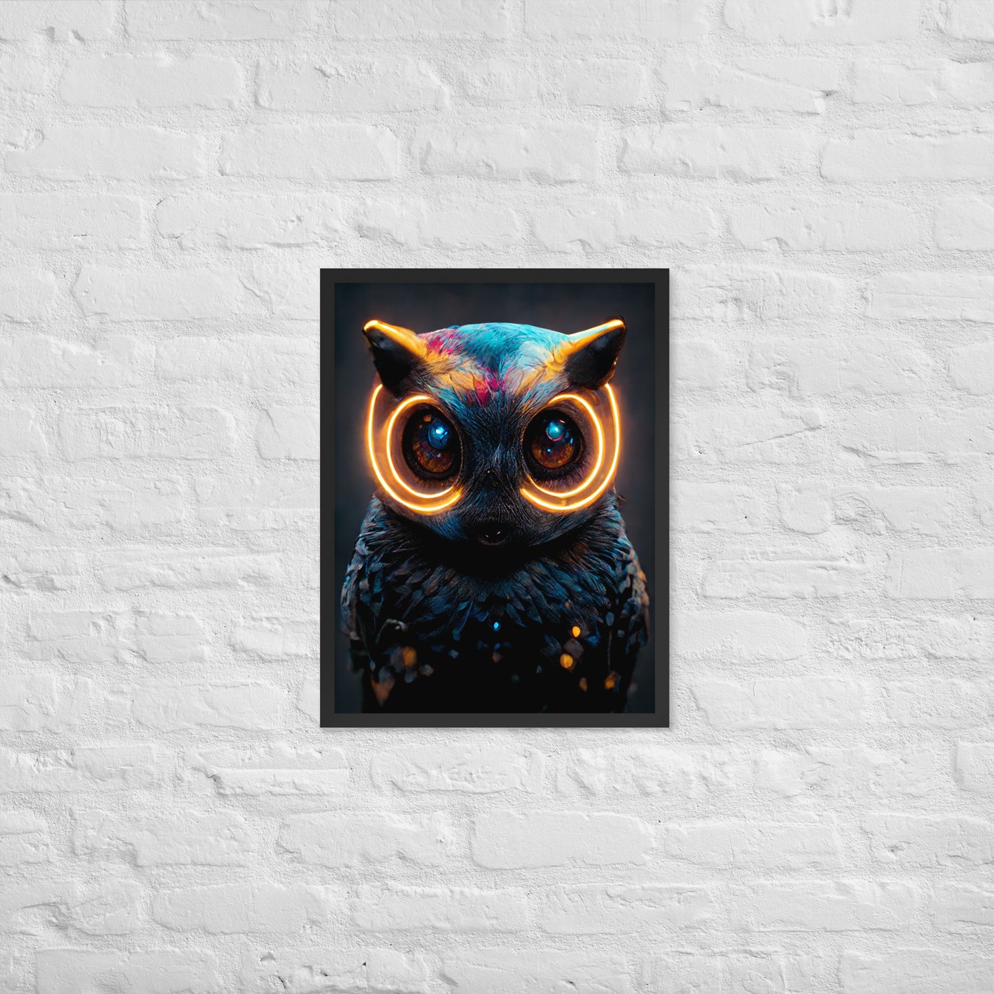 Electro Owl 1.0 Framed Photo Paper Poster