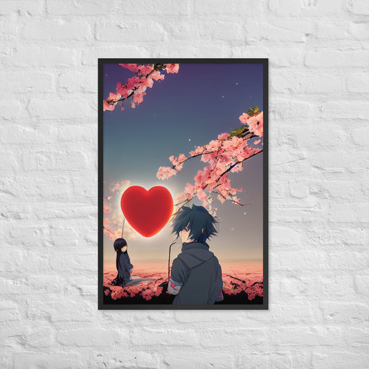 Anime love 1.0 Framed Photo Paper Poster Wall Art