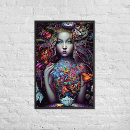 Alice in Wonderland Trippy 1.0 Framed photo paper poster