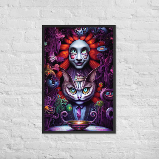 Cheshire Cat in Wonderland 1.0 Framed photo paper poster
