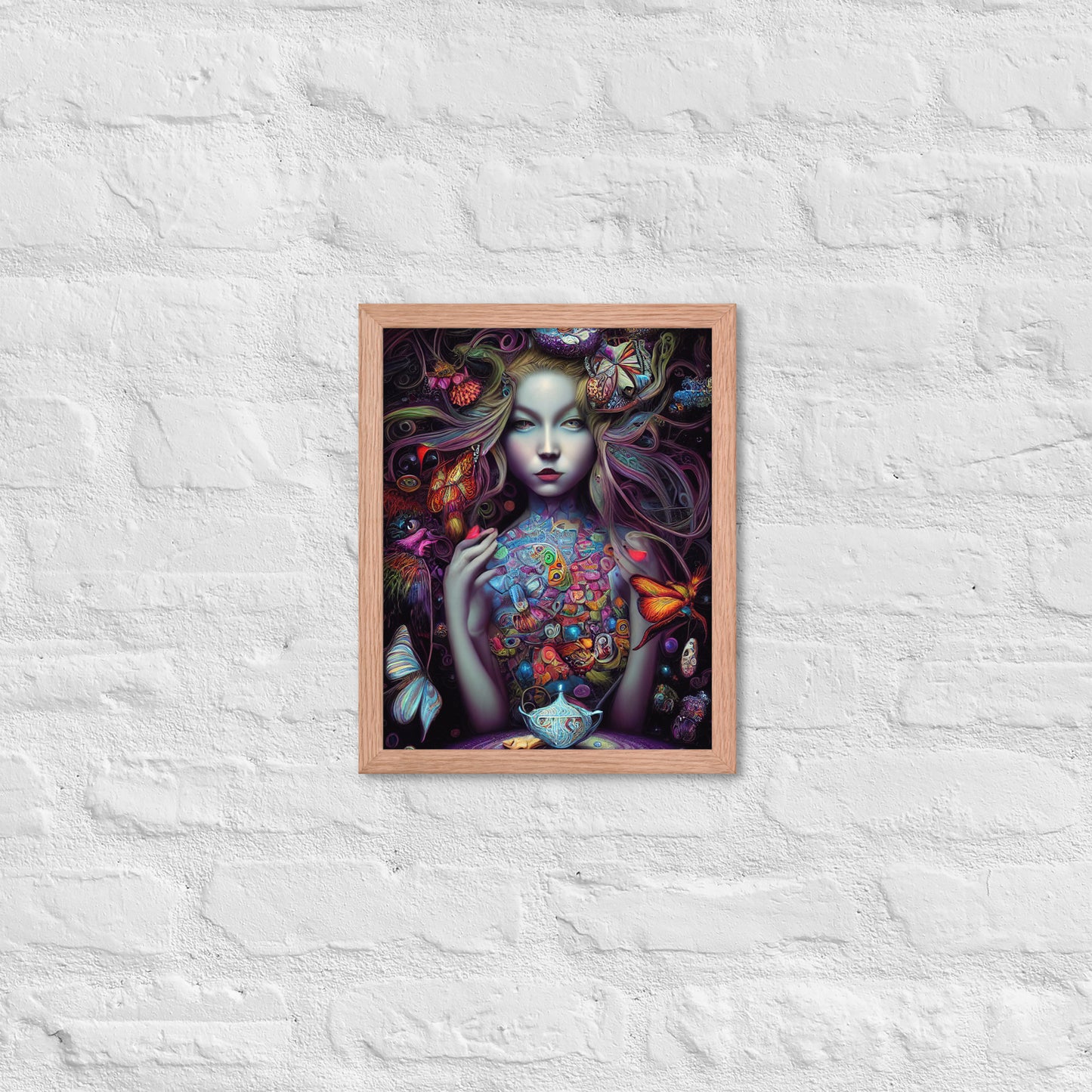 Alice in Wonderland Trippy 1.0 Framed photo paper poster