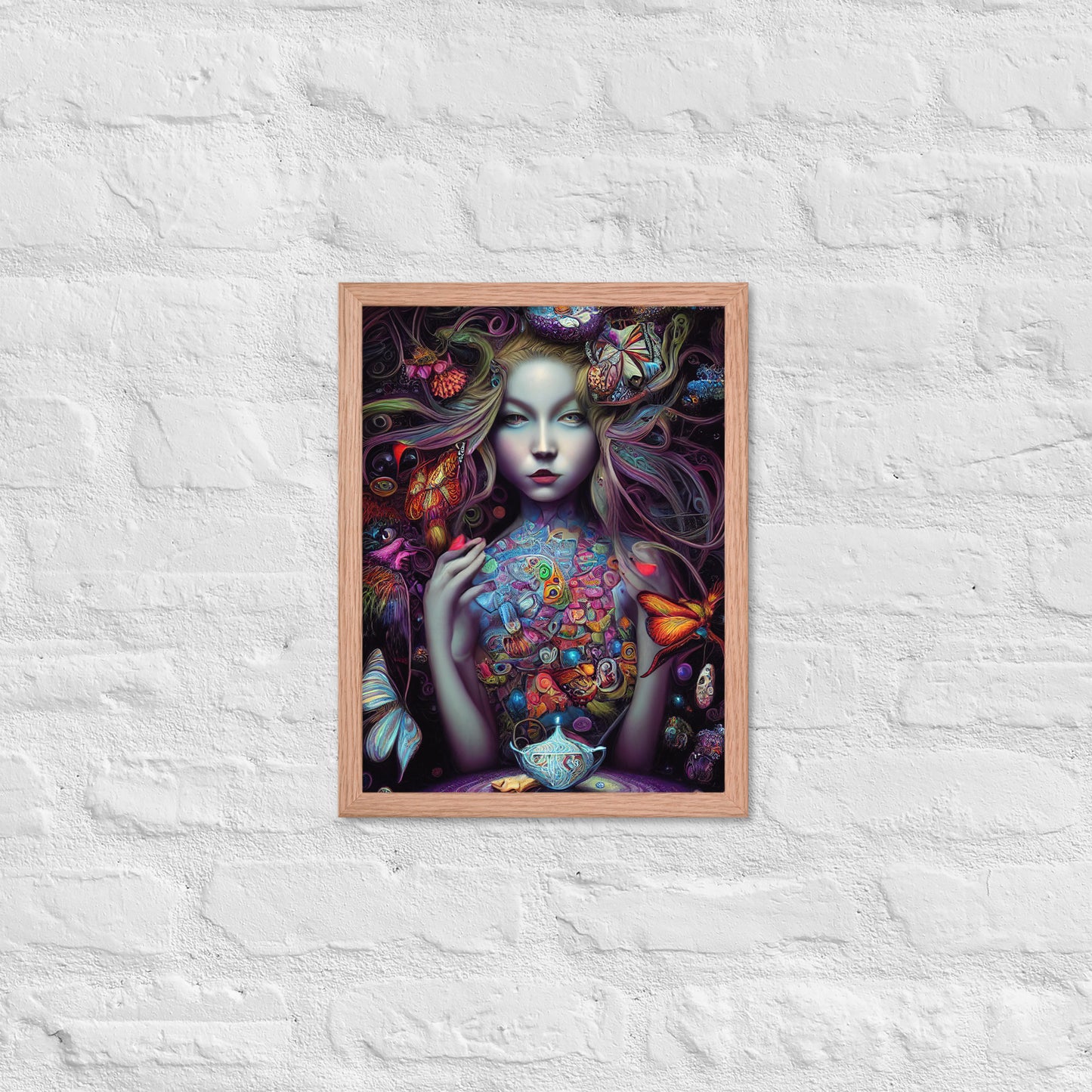 Alice in Wonderland Trippy 1.0 Framed photo paper poster