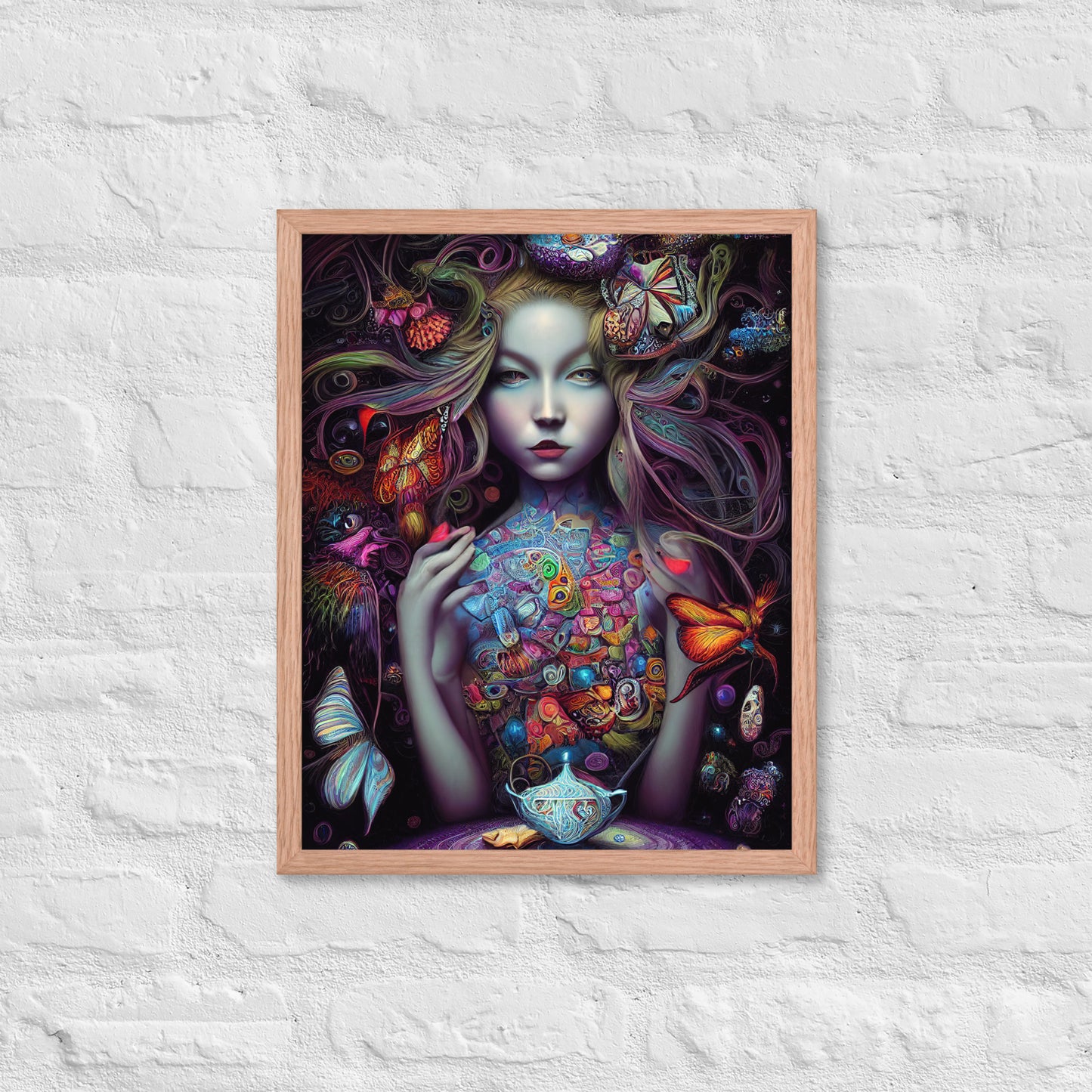Alice in Wonderland Trippy 1.0 Framed photo paper poster
