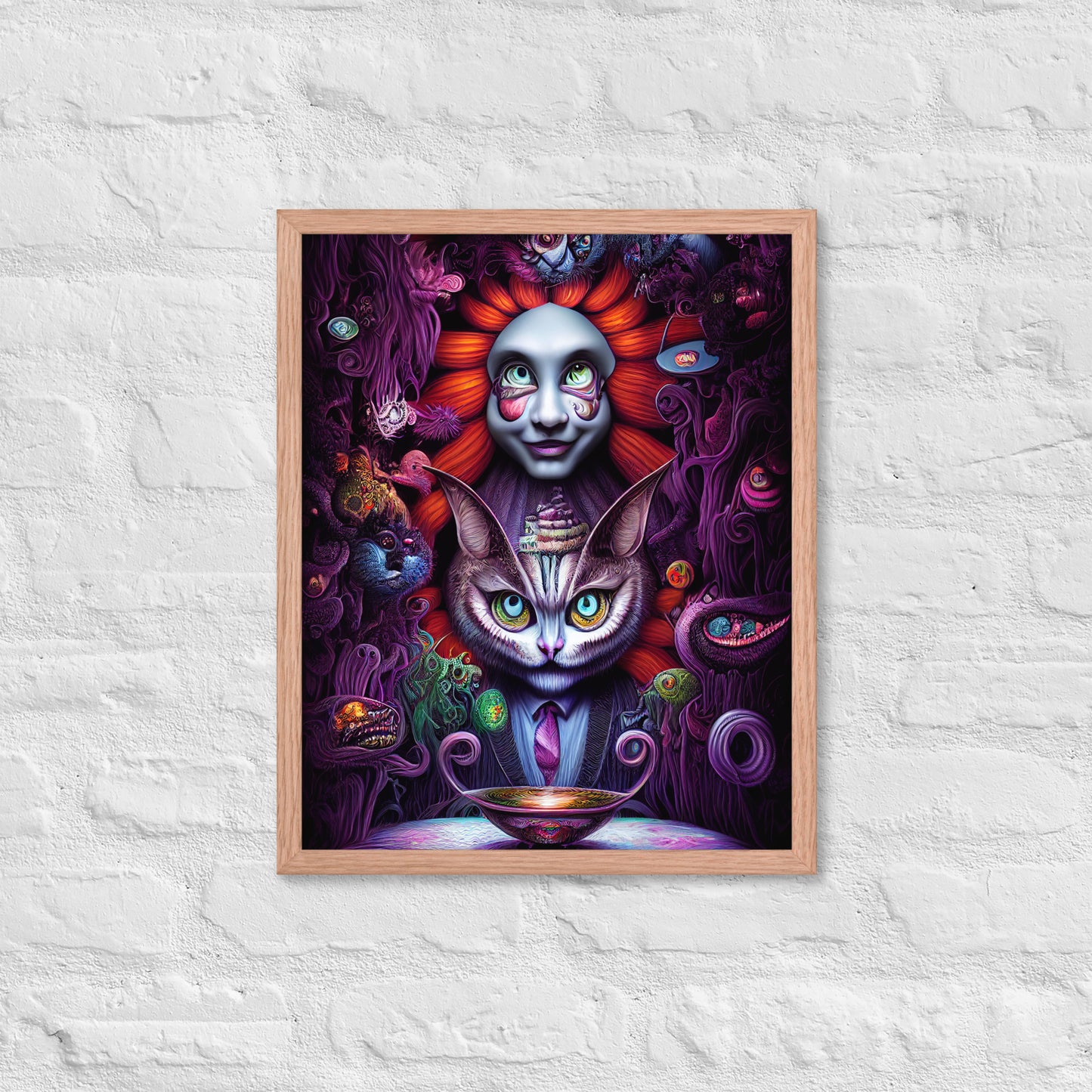 Cheshire Cat in Wonderland 1.0 Framed photo paper poster