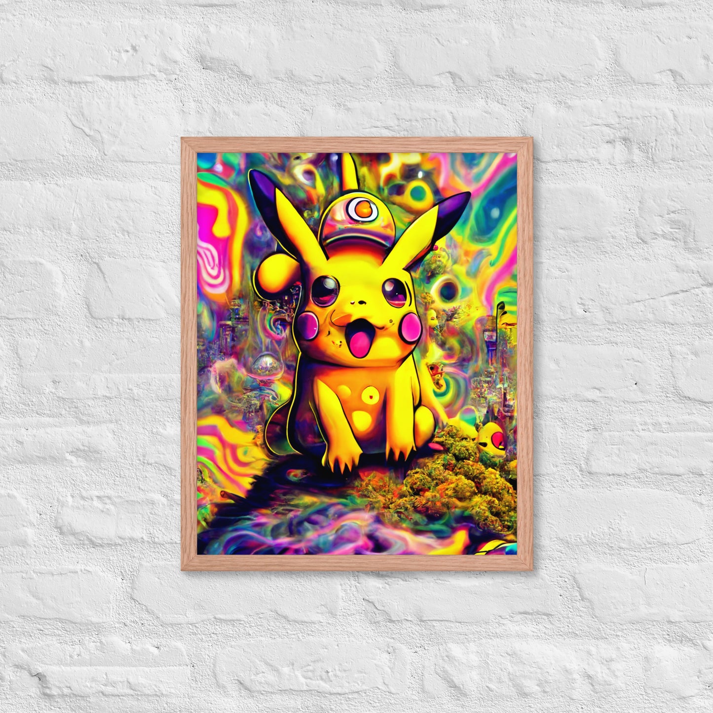 Pikachu Trip 1.0 Framed photo paper poster
