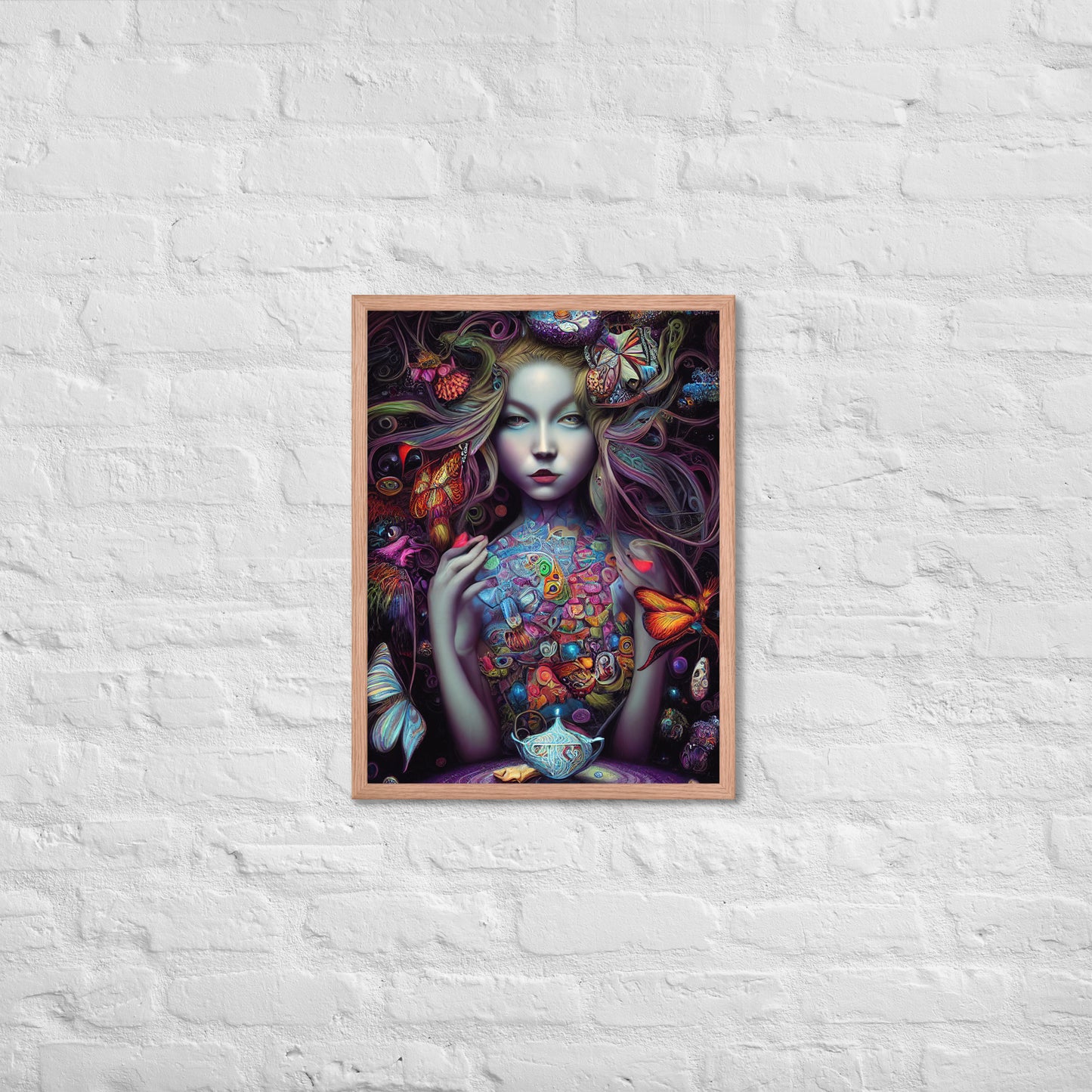 Alice in Wonderland Trippy 1.0 Framed photo paper poster