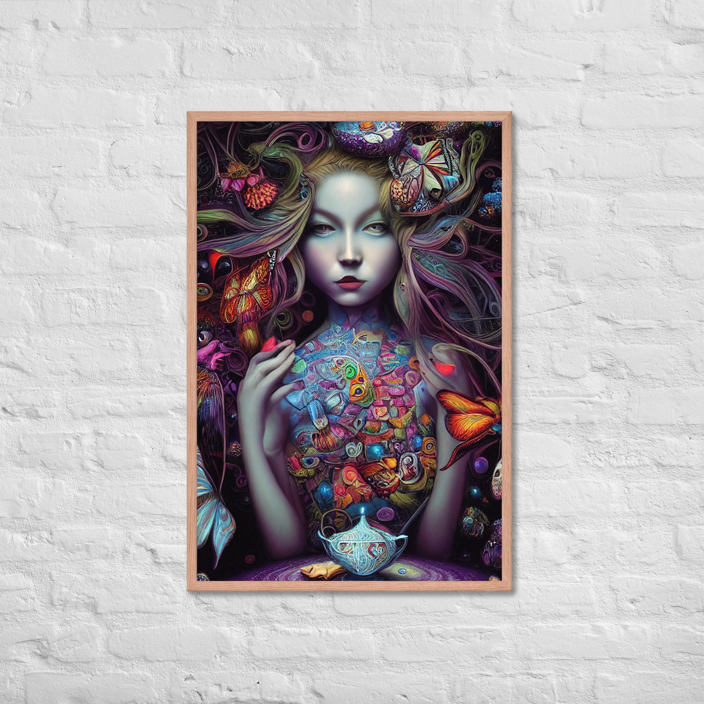 Alice in Wonderland Trippy 1.0 Framed photo paper poster