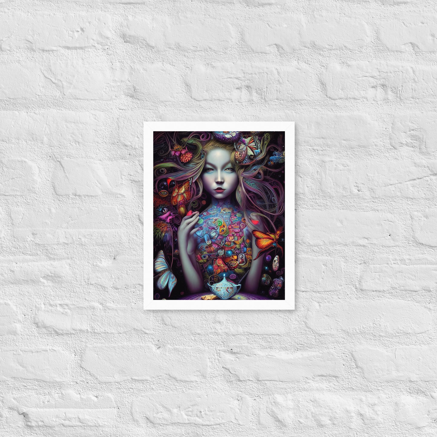 Alice in Wonderland Trippy 1.0 Framed photo paper poster