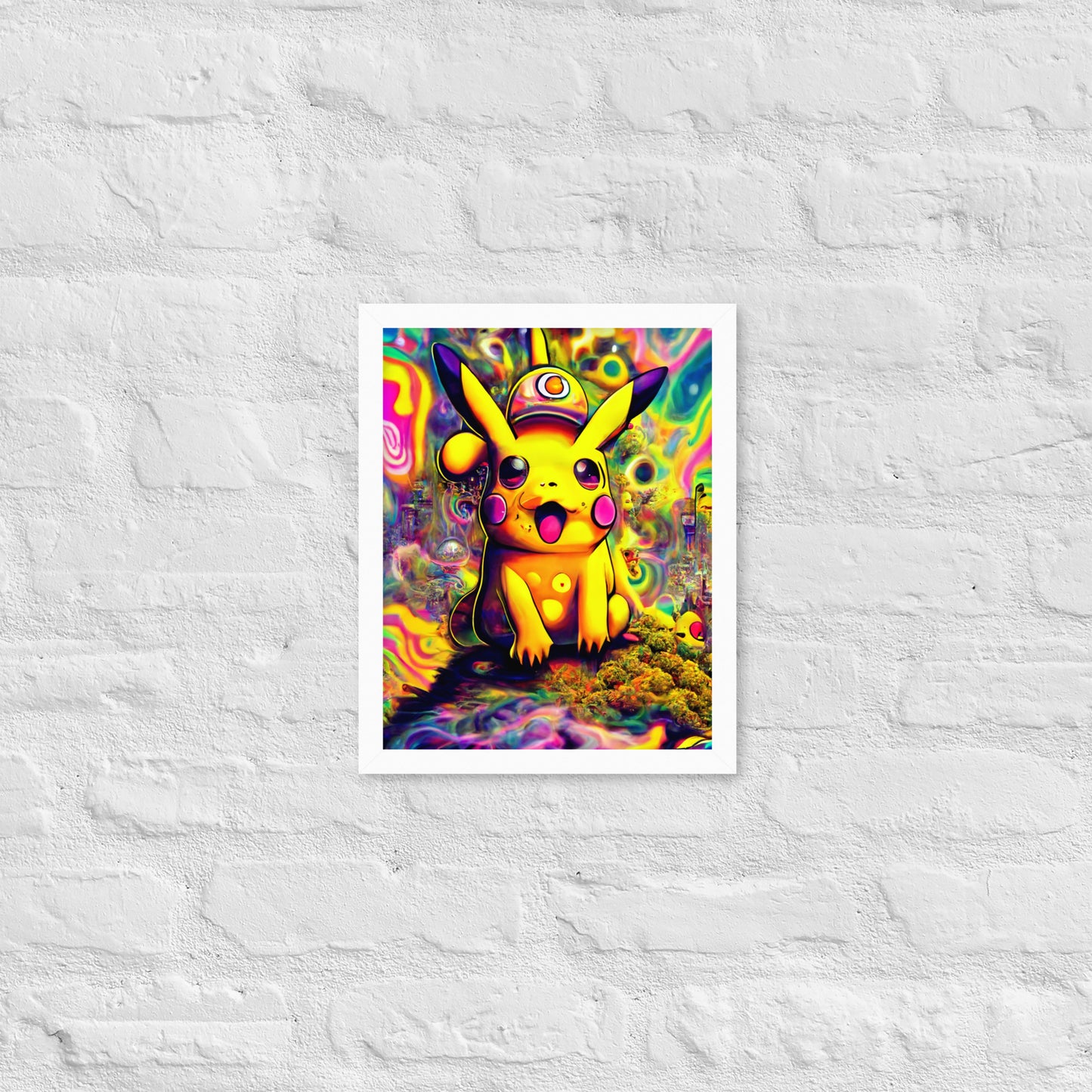 Pikachu Trip 1.0 Framed photo paper poster