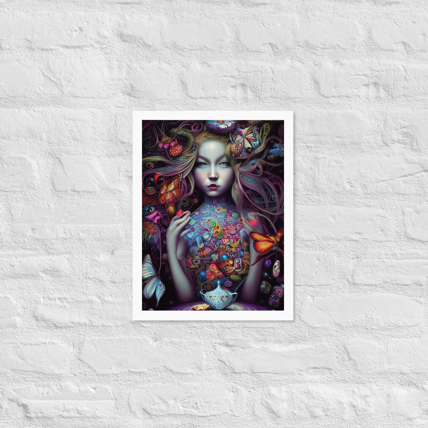 Alice in Wonderland Trippy 1.0 Framed photo paper poster