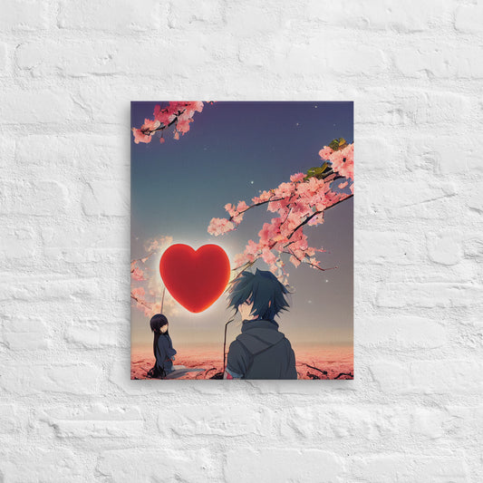 Anime love 1.0 Thin Canvas Wall Art