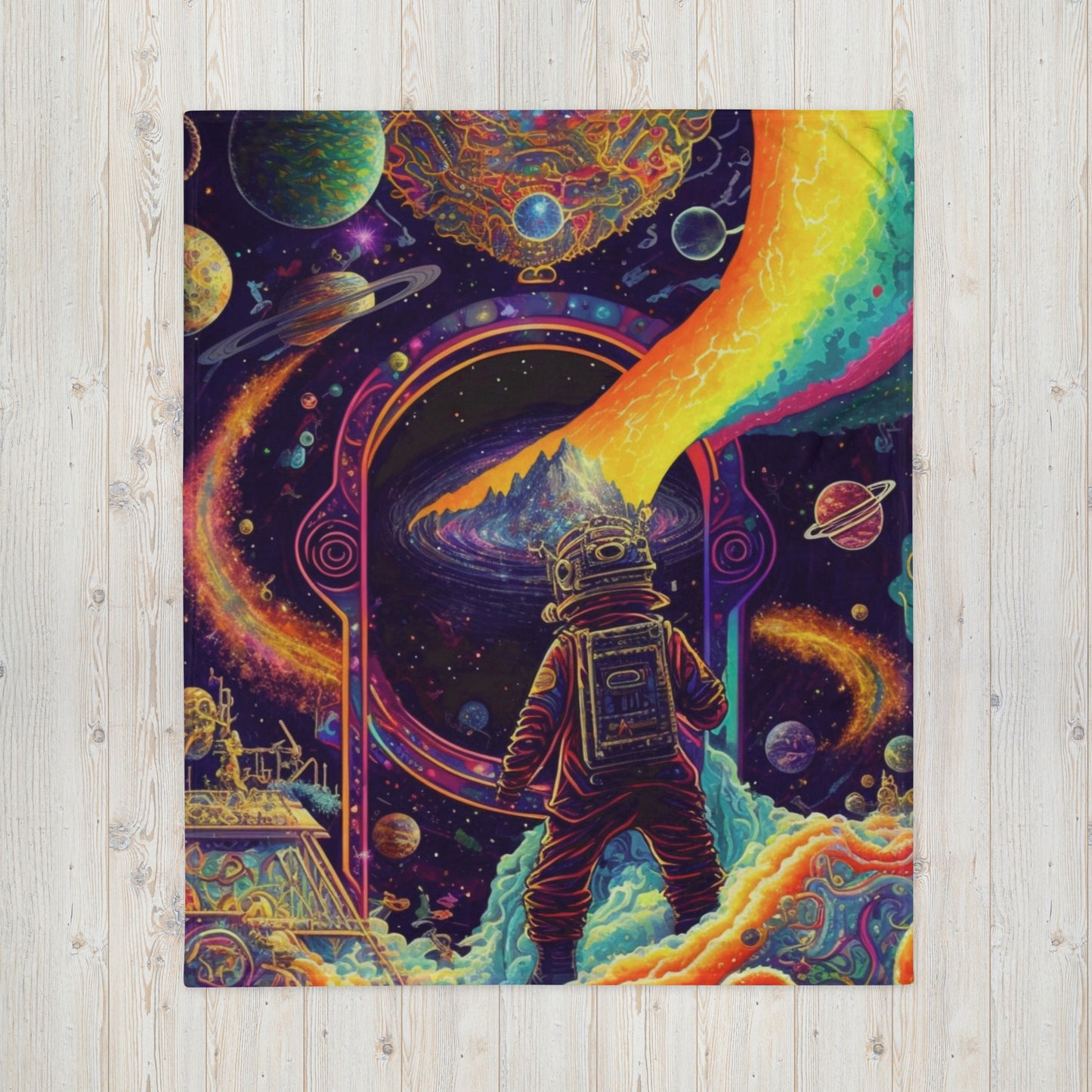 Journey through space and time Throw Blanket