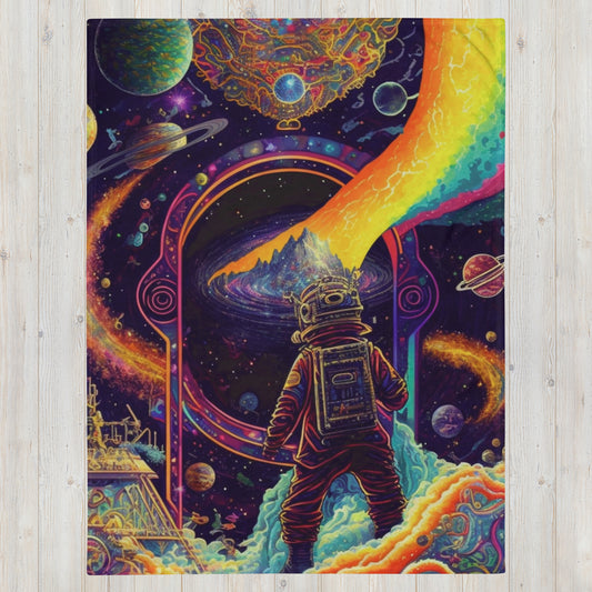 Journey through space and time Throw Blanket