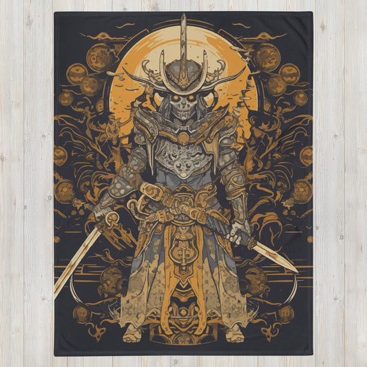 Mech Samurai Throw Blanket