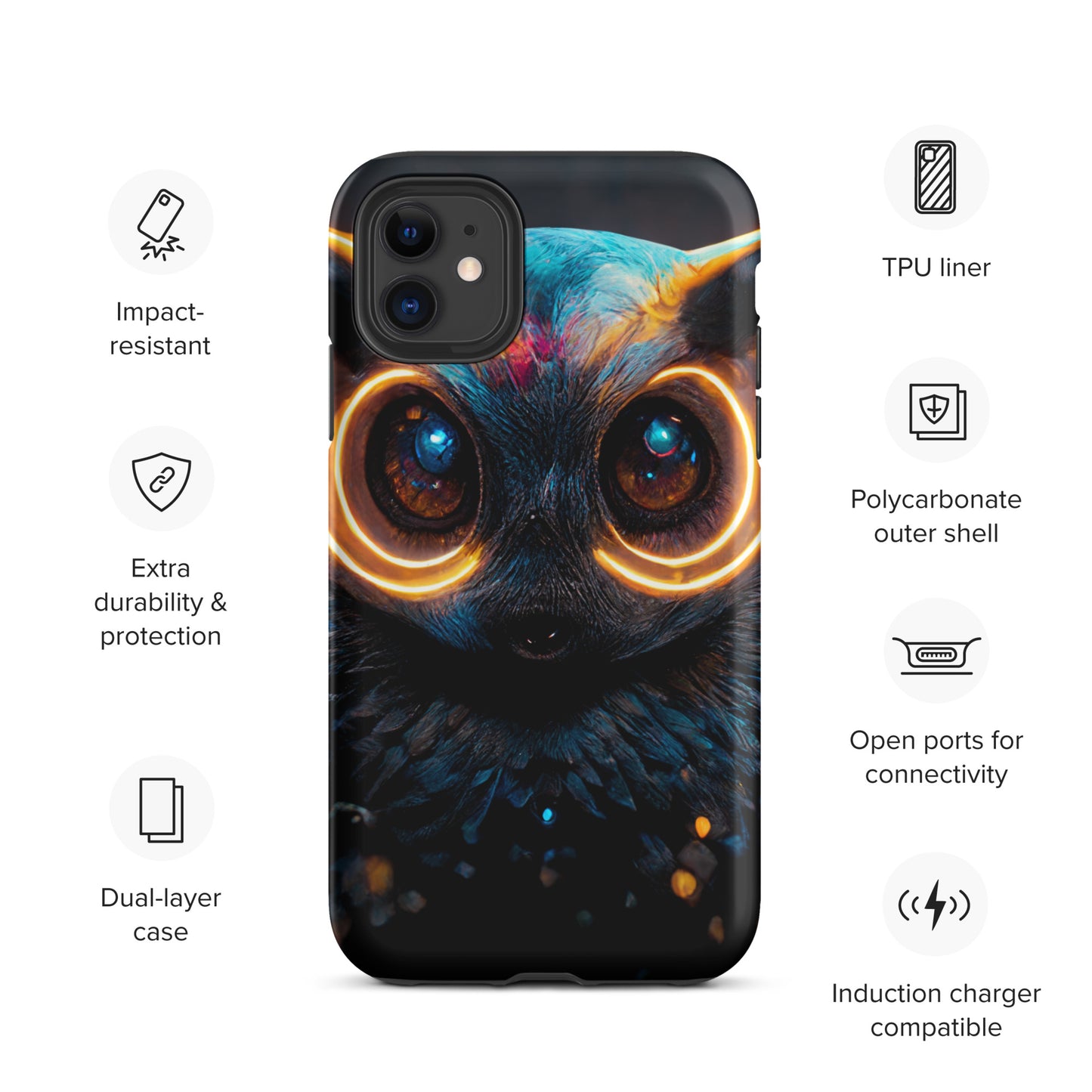 Electro Owl 1.0 Tough iPhone case