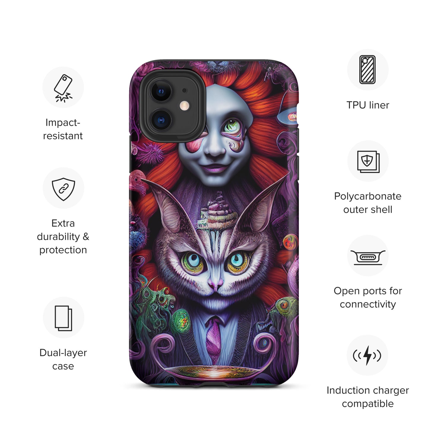 Cheshire Cat in Wonderland 1.0 Tough iPhone case