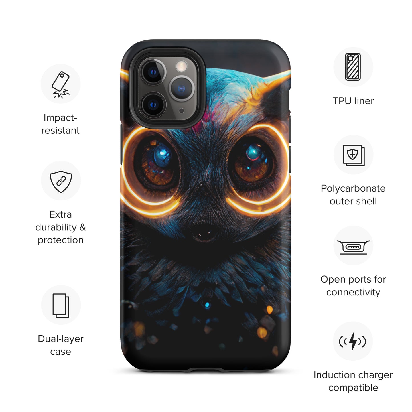 Electro Owl 1.0 Tough iPhone case