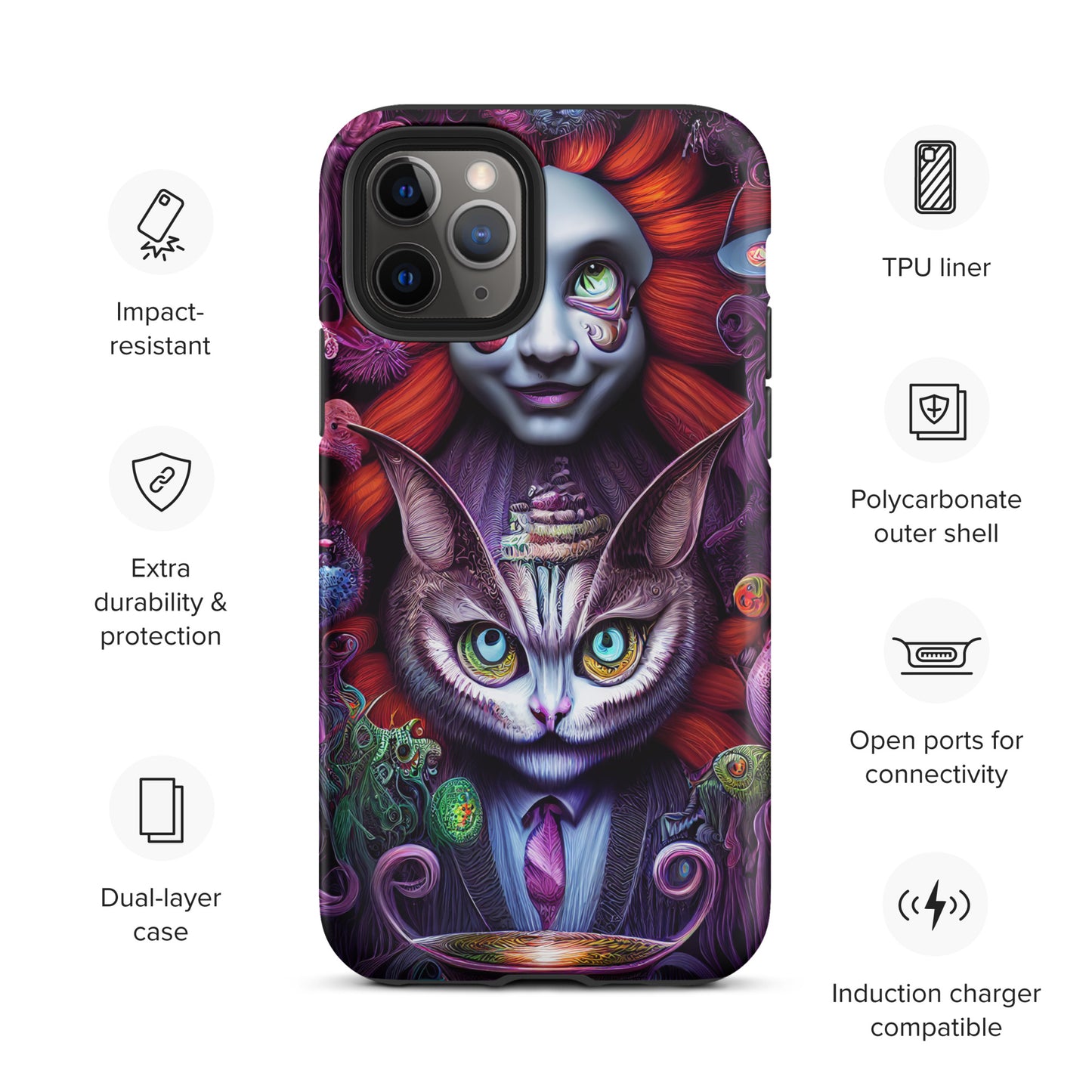 Cheshire Cat in Wonderland 1.0 Tough iPhone case