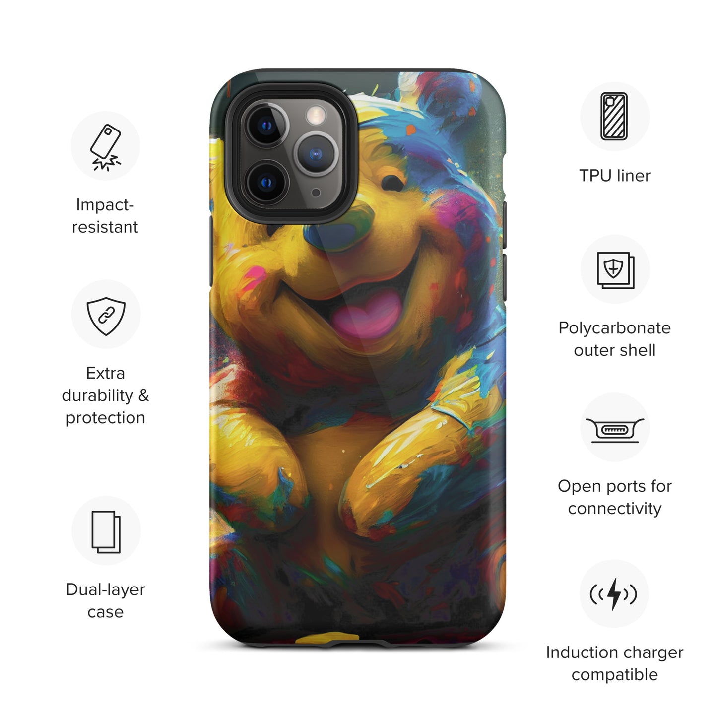 Paint Bear 1.0 Tough iPhone case
