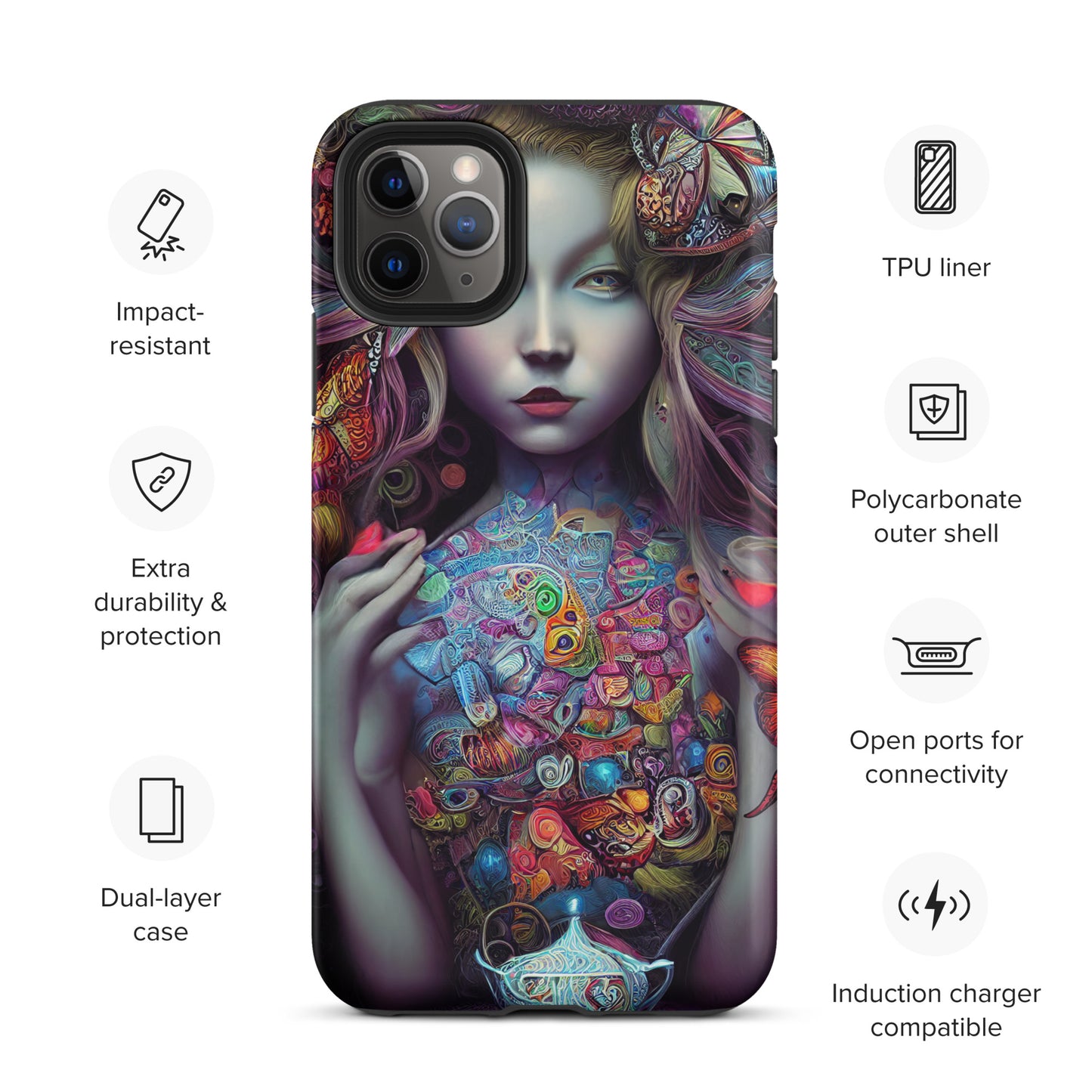Alice in Wonderland Trippy 1.0 Tough iPhone case