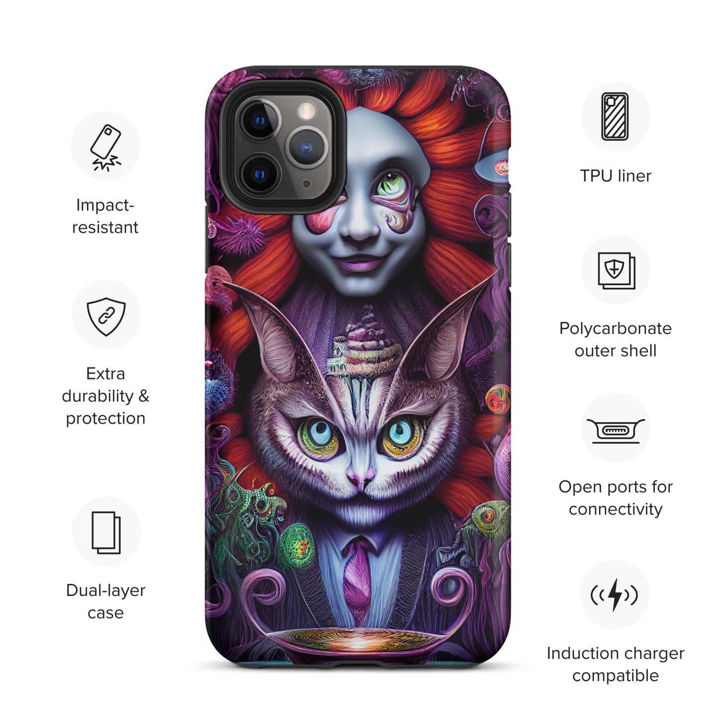 Cheshire Cat in Wonderland 1.0 Tough iPhone case