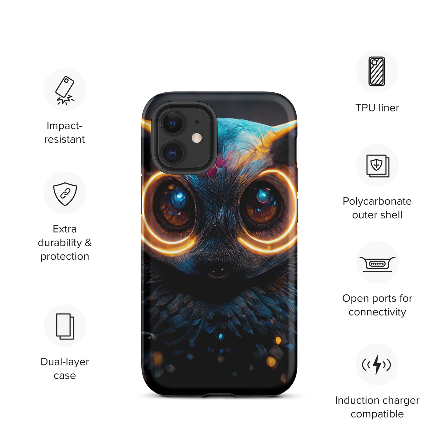 Electro Owl 1.0 Tough iPhone case