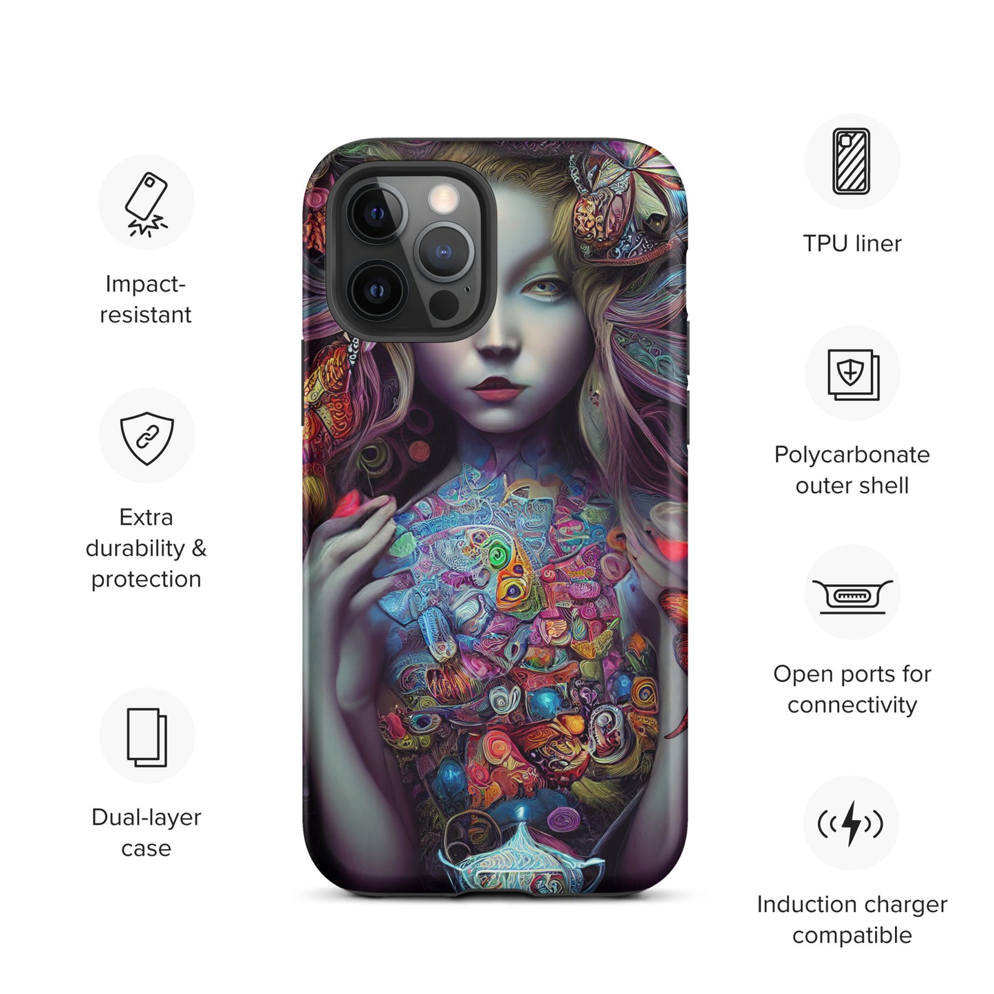 Alice in Wonderland Trippy 1.0 Tough iPhone case