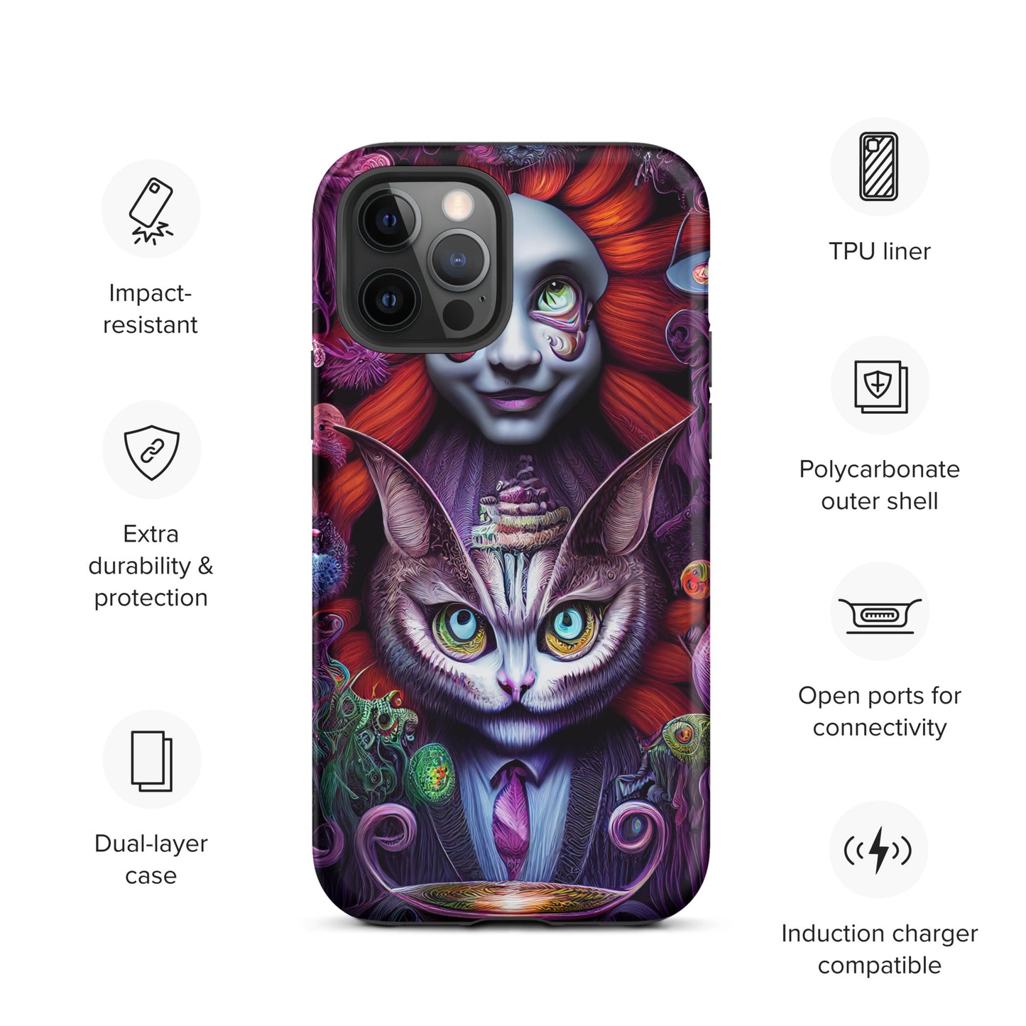 Cheshire Cat in Wonderland 1.0 Tough iPhone case