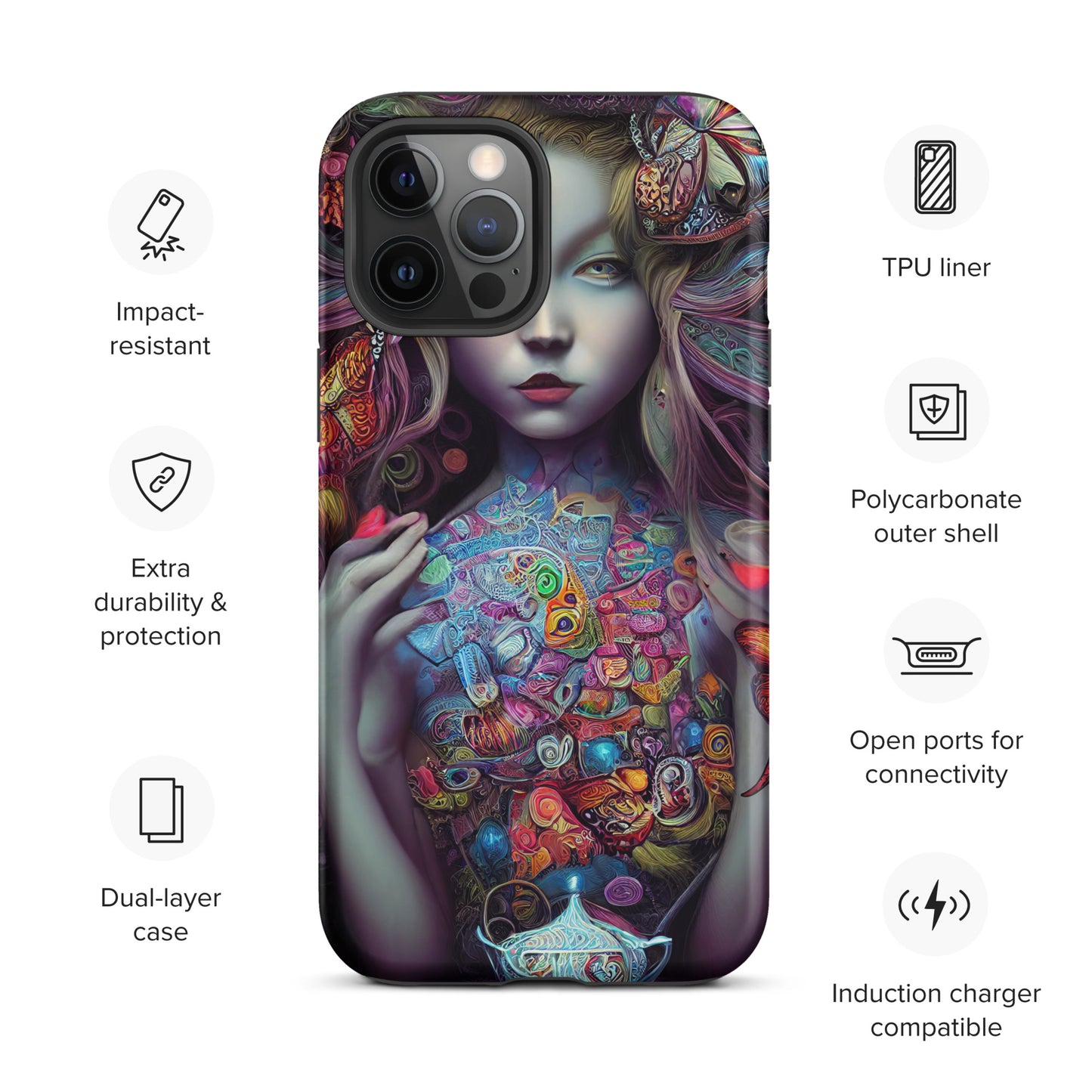 Alice in Wonderland Trippy 1.0 Tough iPhone case