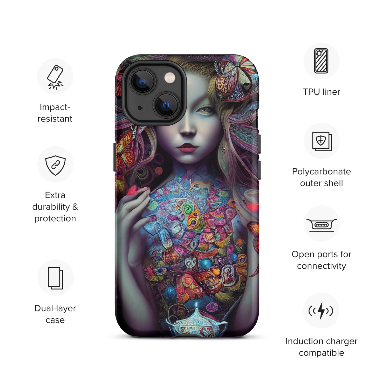 Alice in Wonderland Trippy 1.0 Tough iPhone case