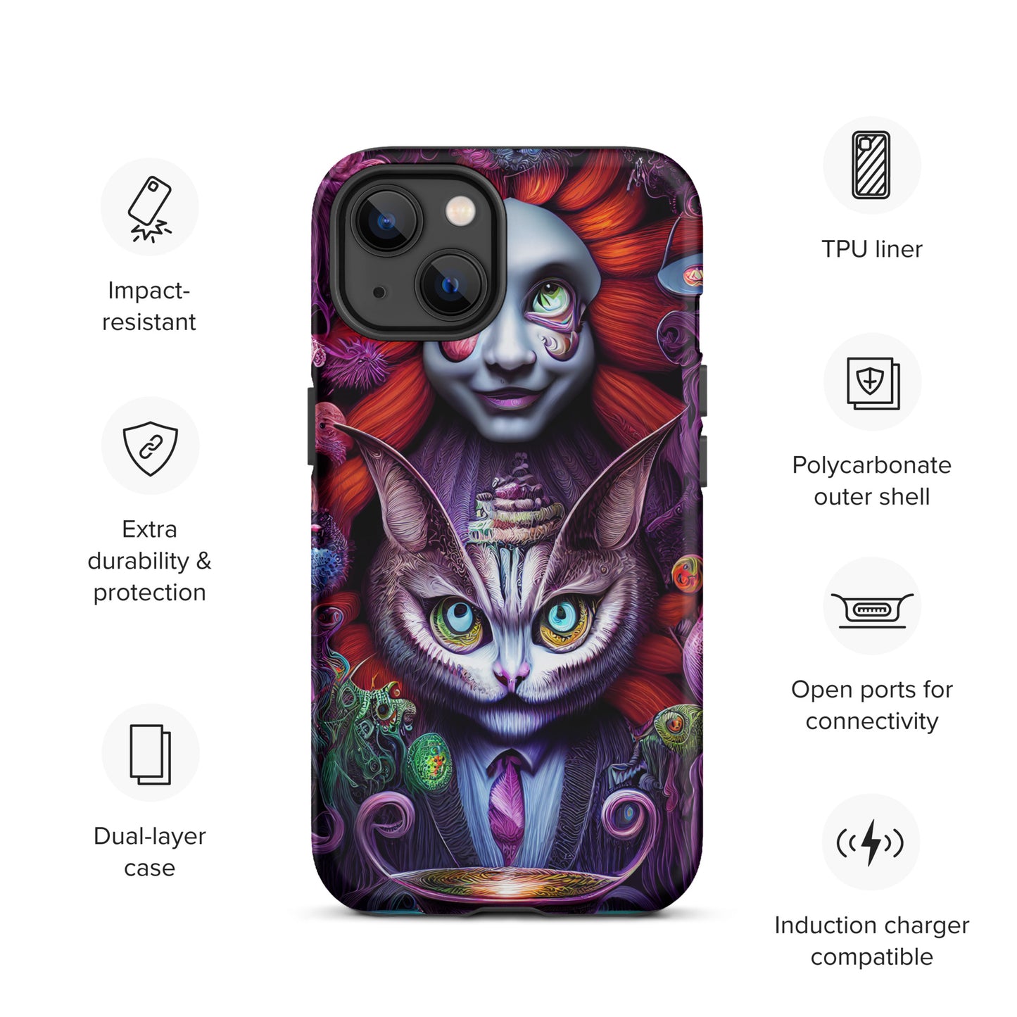 Cheshire Cat in Wonderland 1.0 Tough iPhone case